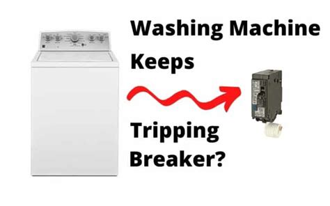 washing machine keeps tripping breaker